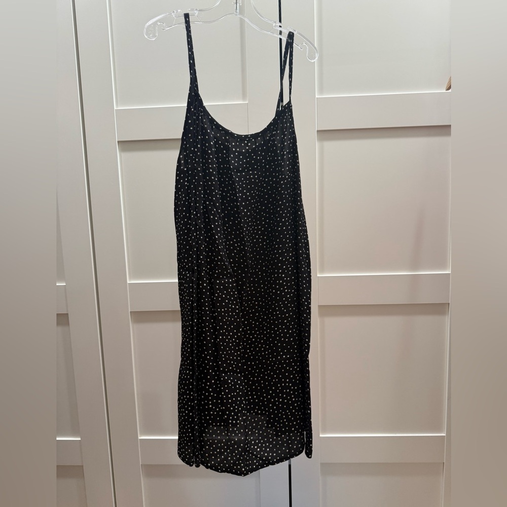 Zara Girls Black Polka Dot Slip Dress